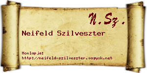 Neifeld Szilveszter névjegykártya